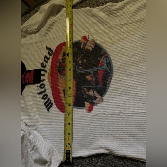 NEW & RARE Motörhead thermal long sleeve off white with black trim NWT women’s L - Picture 11 of 12